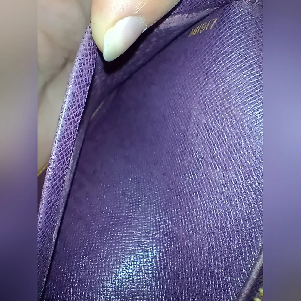 Louis Vuitton EPI Yellow & Purple Leather Tresor Porte-tresor Zip Wallet - Picture 10 of 12